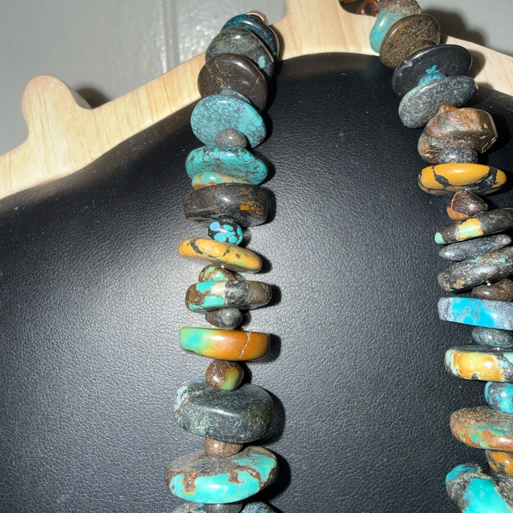 Jay king Handmade Turquoise & Brown Stone Statement Necklace - Women Jewelry - Picture 3 of 6